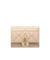 Dior Folding Wallet In Nude