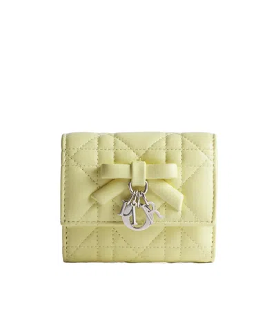 Dior My  Hibiscus L-zip Wallet In Nude