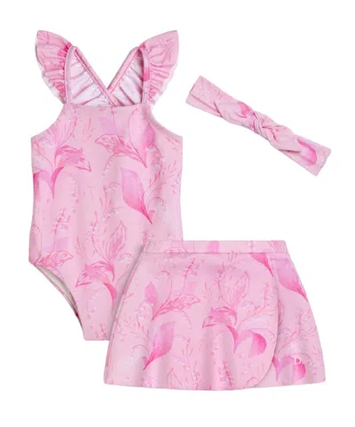 Dior Babies' My First Swimsuit Set In Pink