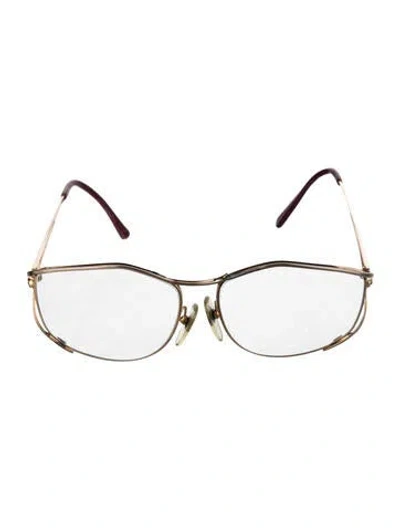 Pre-owned Dior Narrow Eyeglasses In Gold/metallic