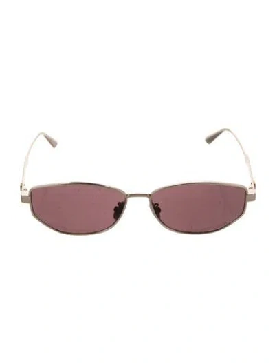 Pre-owned Dior Narrow Tinted Sunglasses In Gold