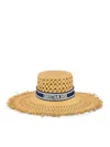Dior Iviera Naughtily-d Narrow-rimmed Hat In White