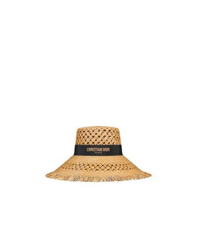 Dior Naughtily-d Straw Hat In Nude