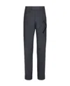 Dior Navy Blue Logo Logo Tooling Casual Pants In Black