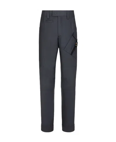 Dior Navy Blue Logo Logo Tooling Casual Pants In Black