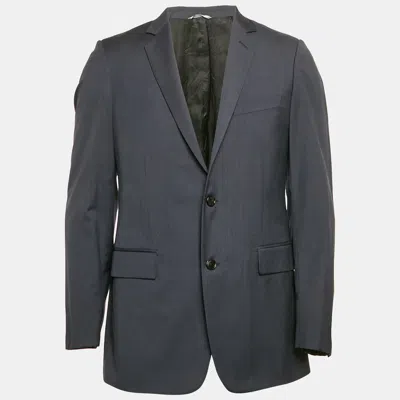 Pre-owned Dior Navy Blue Wool Single Breasted Blazer M