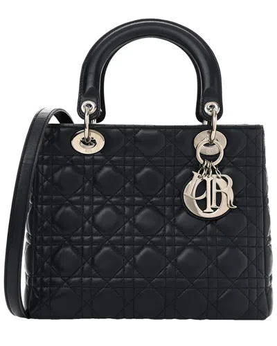 Dior Navy Cannage Leather Lady  (authentic Pre-loved)