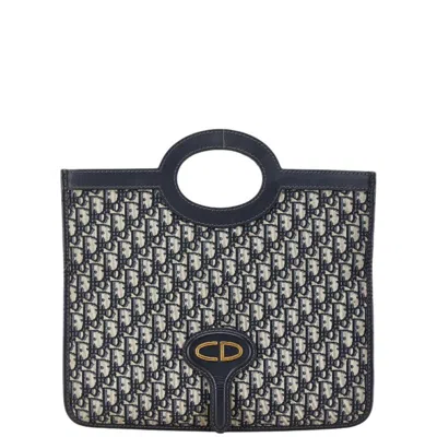 Pre-owned Dior Navy Canvas Leather Handbag () In Multi