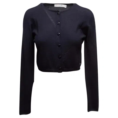 Pre-owned Dior Navy Christian  Cashmere Cardigan In Blue