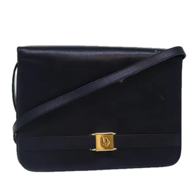 Pre-owned Dior Navy Leather Shoulder Bag ()