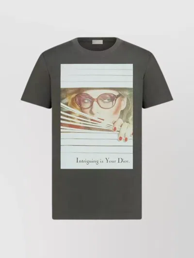 DIOR NECK CREW GRAPHIC PRINT SHORT SLEEVES