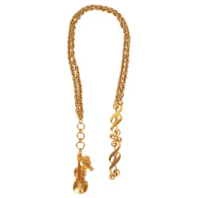 Pre-owned Dior Necklace / Belt With Large Links Holding Charms In Multi