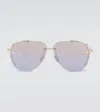 Dior Neo A1u Aviator Sunglasses In Metallic