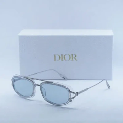 Pre-owned Dior Neo S1u 88i0 Silver/transparent/light Blue 56-17-145 Sunglasses ...