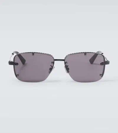 Dior Neo S4u Rectangular Sunglasses In Black