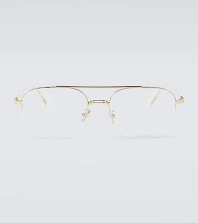 Dior Neo Aviator Glasses In Gold