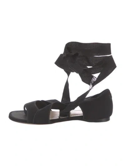 Pre-owned Dior Neoprene Gladiator Sandals In Black