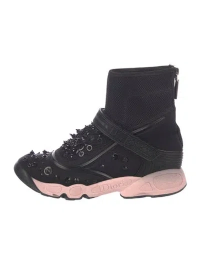 Pre-owned Dior Neoprene Mesh Accents Sneakers In Black