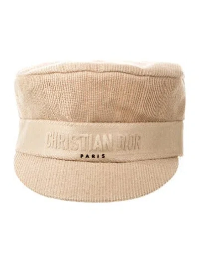 Pre-owned Dior Neutral Embroidered Hat
