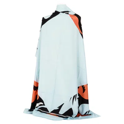 Pre-owned Dior New Christian  Oversized Silk Celeste Shawl In Gray
