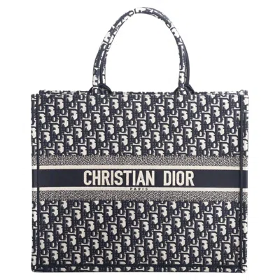 Pre-owned Dior New Large Book Tote Monogram Blue