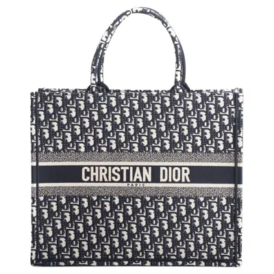 Pre-owned Dior New Large Book Tote Monogram Blue
