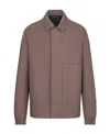 Dior New Shearing Cashmere Logo Casual Jacket In Brown