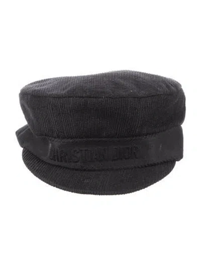 Pre-owned Dior Newsboy Hat In Black