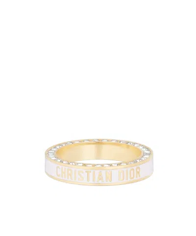 Dior Night Code Logo Ring In Yellow