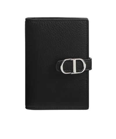 Dior Normandie Bifold Card Holder In Black