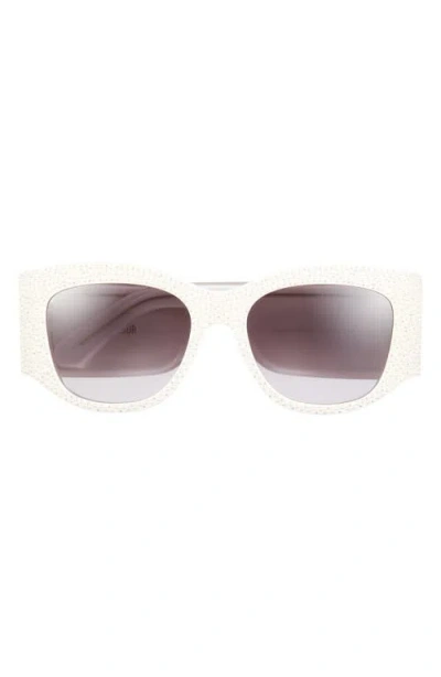 Dior Nuit S1i 54mm Square Sunglasses In White