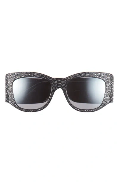Dior Nuit S1i 54mm Square Sunglasses In Black