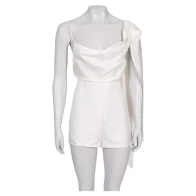 Pre-owned Dior Nwot Christian  White Open Back Jumpsuit - Size Xs/34