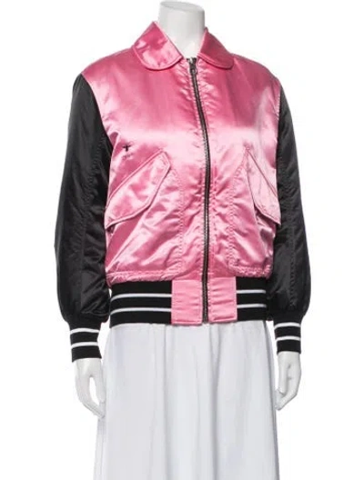 Pre-owned Dior Nylon Bomber Jacket In Pink