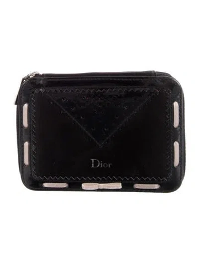 Pre-owned Dior Nylon Cosmetics Bag In Black