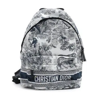 Pre-owned Dior Nylon Travel Backpack In Blue
