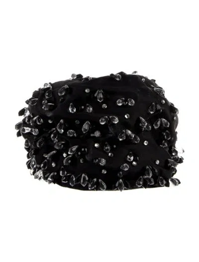 Pre-owned Dior Nylon Embellishment Hat In Black