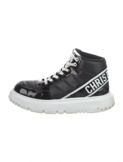 Pre-owned Dior Nylon Lace-up Boots In Black