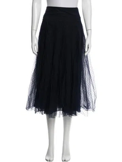 Pre-owned Dior Nylon Midi Length Skirt In Blue