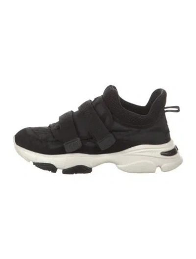 Pre-owned Dior Nylon Raw-edge Trim Sneakers In Black