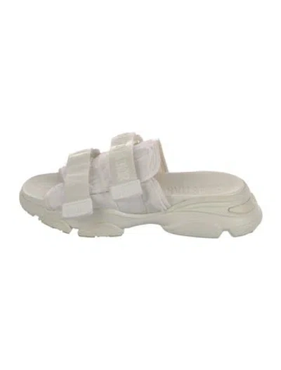 Pre-owned Dior Nylon Slides In White