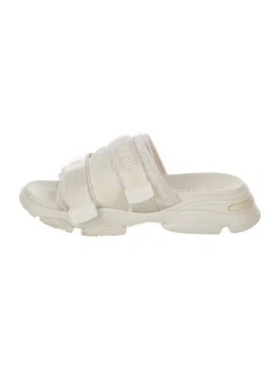 Pre-owned Dior Nylon Slides In White