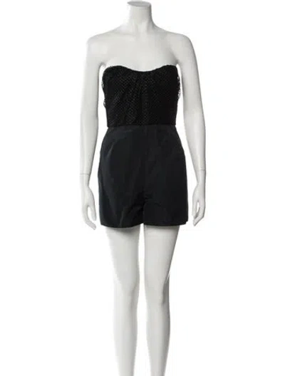 Pre-owned Dior Nylon Strapless Romper In Black