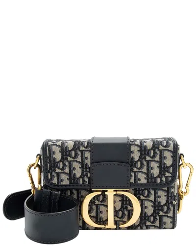 Dior Oblique 30 Montaigne Box Shoulder Bag (authentic Pre-loved) In Black