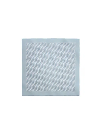 Dior Oblique 90 Square Scarf In Blue