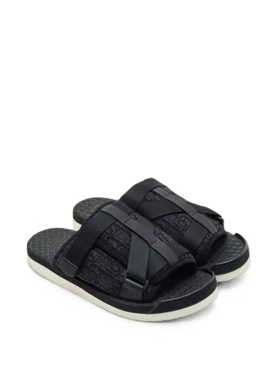 Pre-owned Dior Oblique Alpha Sandals In Black