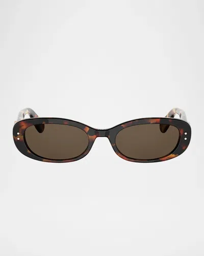 Dior Oblique B1i 52mm Oval Sunglasses In Multi