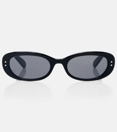 Dior Oblique B1i Oval Sunglasses In Black
