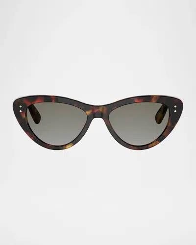 Dior Oblique B2i 55mm Cat-eye Sunglasses In Brown