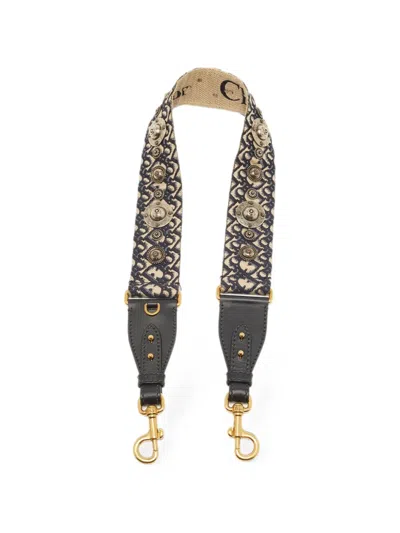 Pre-owned Dior Oblique Bag Strap In Blue